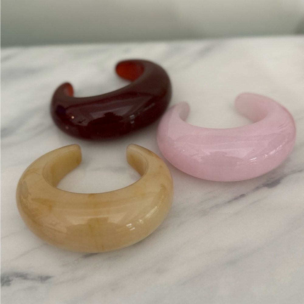 Set of Three Chunky Resin Bangles
